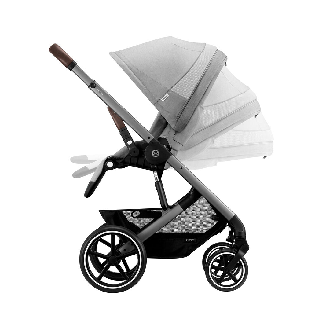 CYBEX Balios S Lux Pushchair - Lava Grey - Silver-Strollers-Lava Grey-Silver | Natural Baby Shower