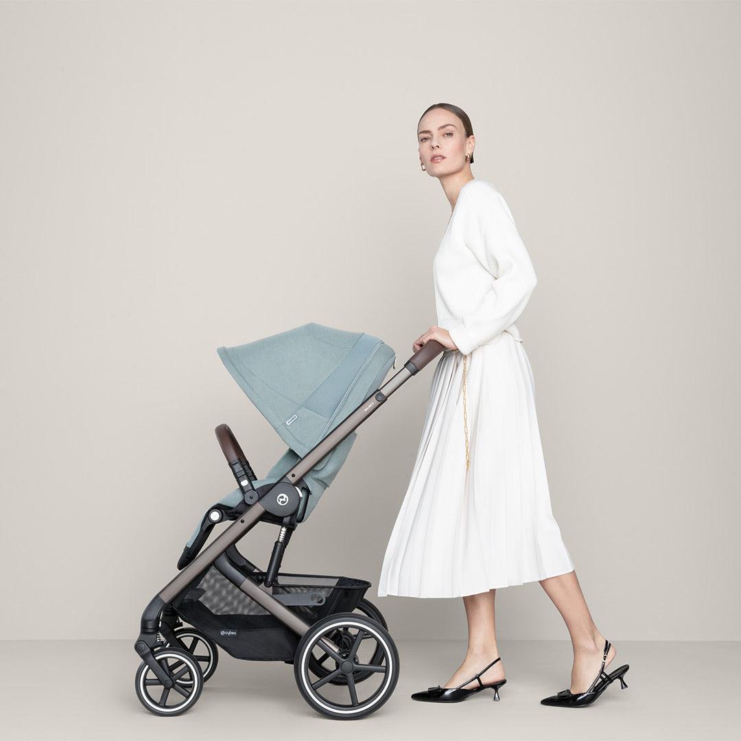 CYBEX Balios S Lux Pushchair - Sky Blue - Taupe-Strollers-Sky Blue-Taupe | Natural Baby Shower