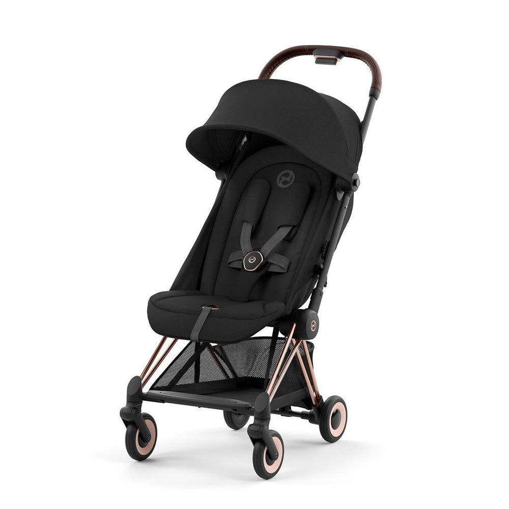 CYBEX Coya Compact Stroller - Sepia Black-Strollers-Sepia Black/Rose Gold- | Natural Baby Shower