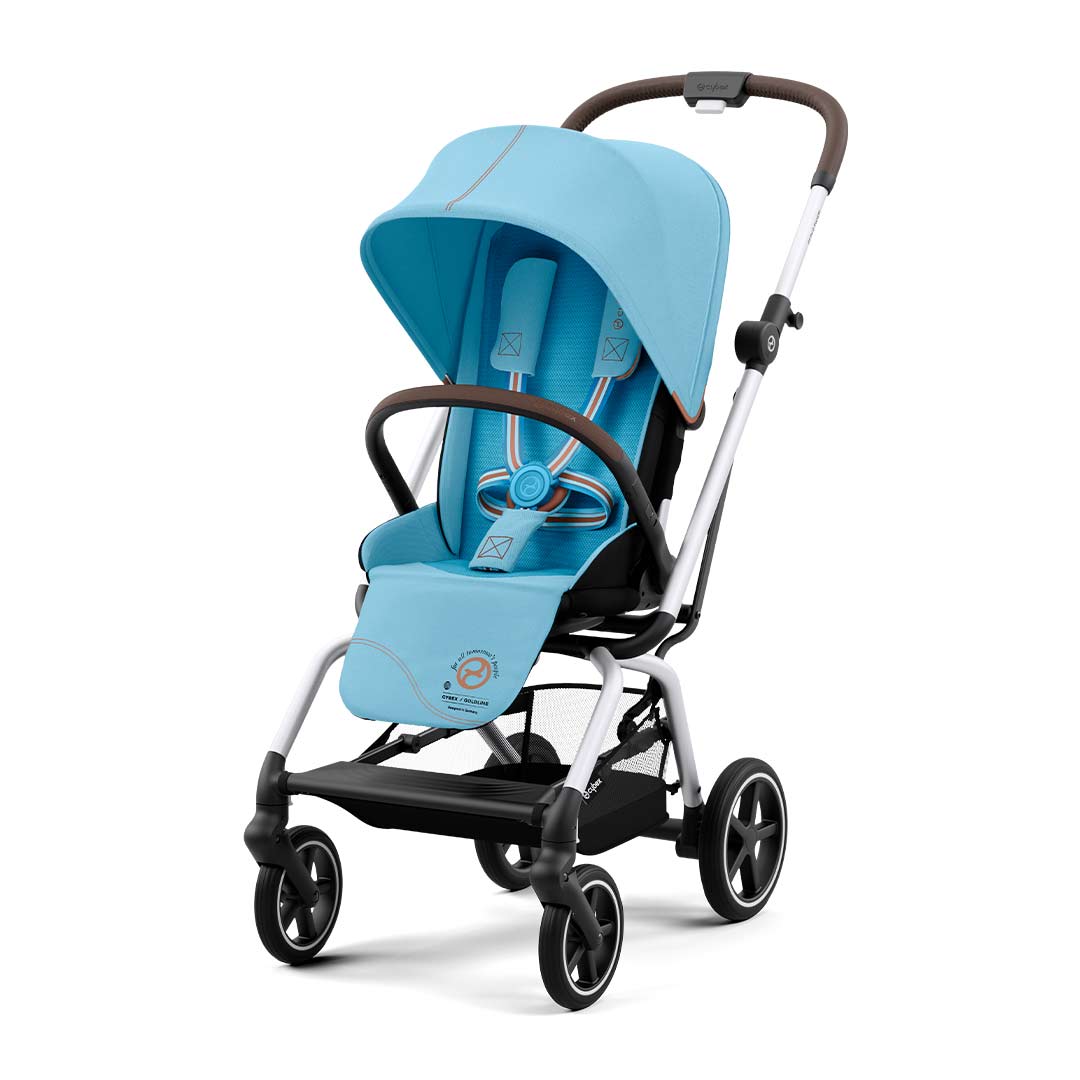CYBEX Eezy S Twist+2 Pushchair - Silver/Beach Blue (2022)-Strollers- | Natural Baby Shower
