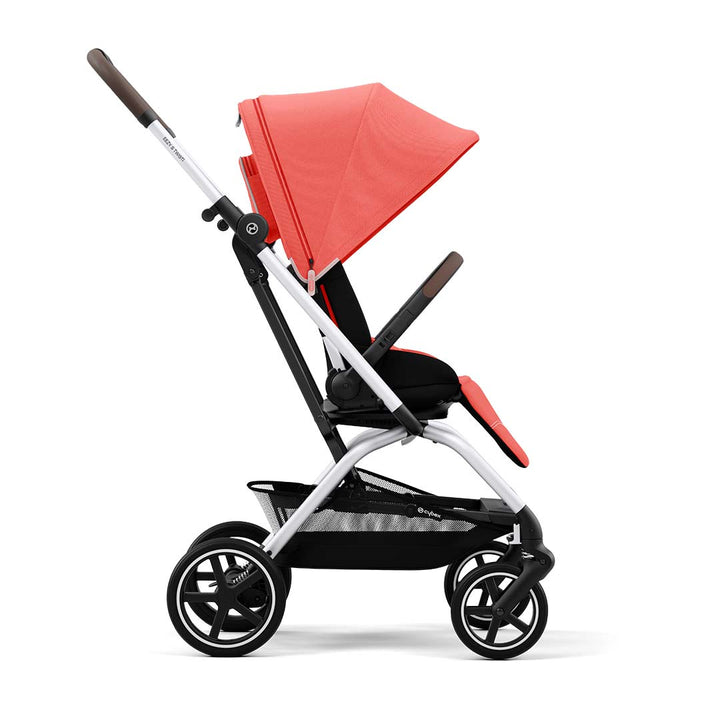 CYBEX Eezy S Twist+2 Pushchair - Silver/Hibiscus Red (2022)-Strollers- | Natural Baby Shower