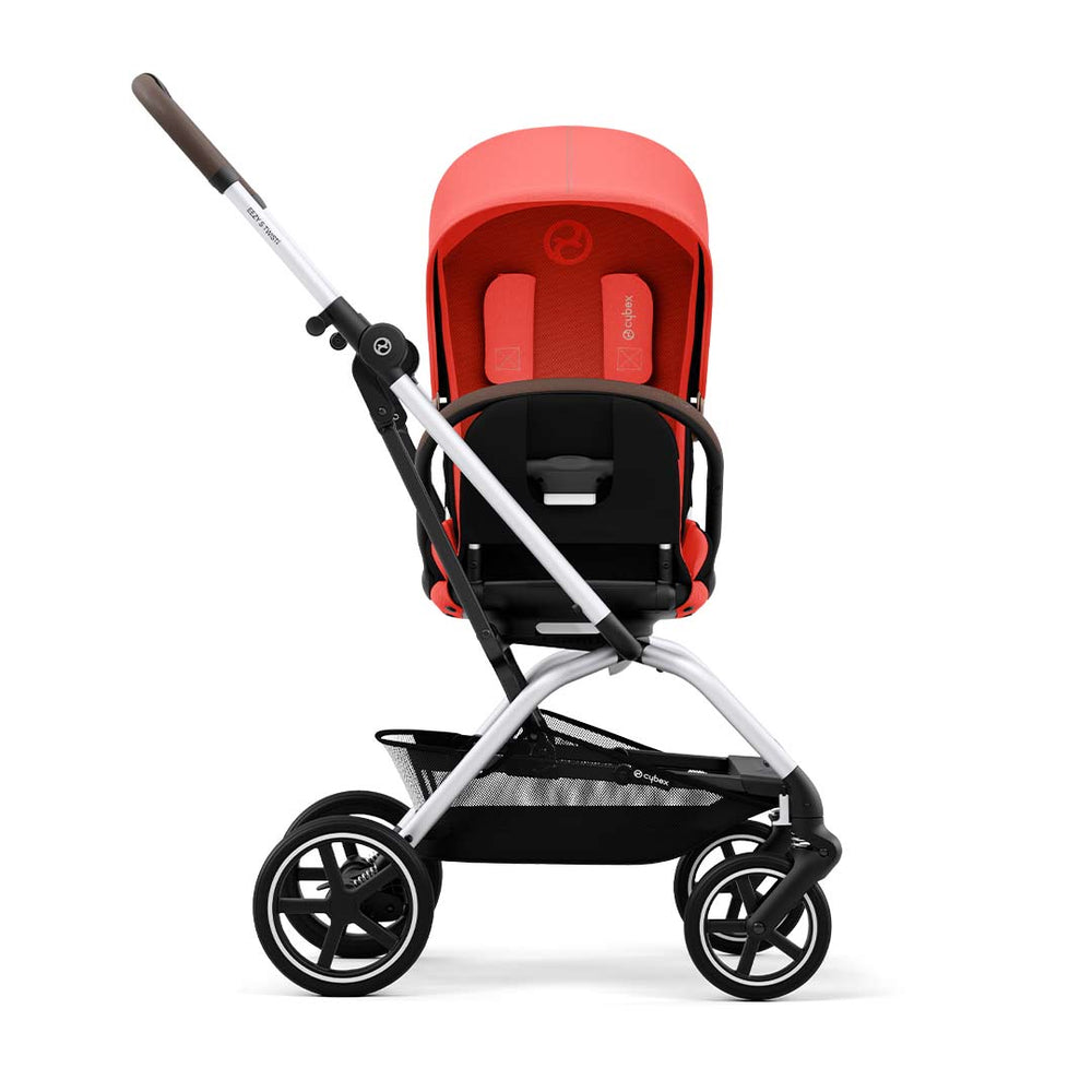CYBEX Eezy S Twist+2 Pushchair - Silver/Hibiscus Red (2022)-Strollers- | Natural Baby Shower