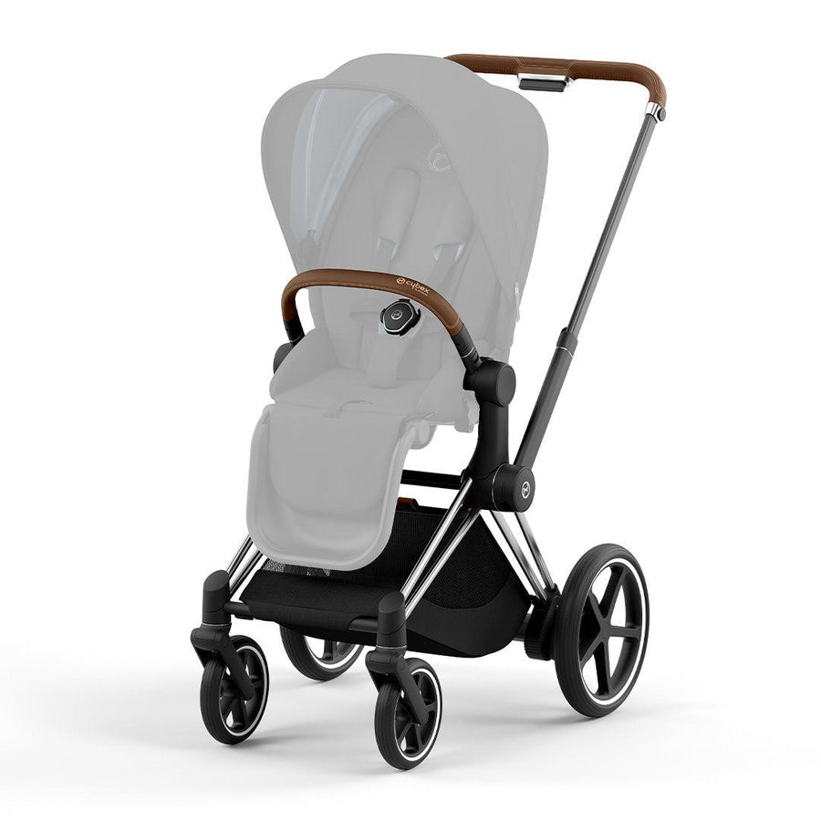 CYBEX e-Priam Frame + Seat Hardpart - Chrome Brown (2022)-Stroller Frames- | Natural Baby Shower