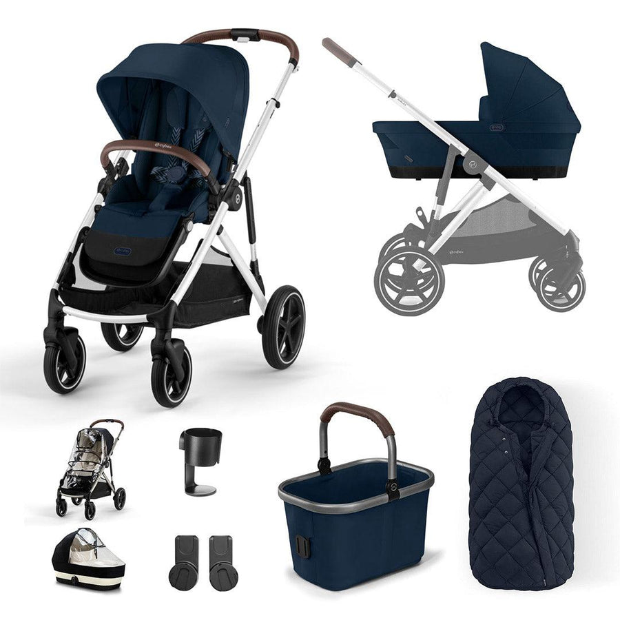 CYBEX Gazelle S Essential Bundle - Ocean Blue-Stroller Bundles-CYBEX SNOGGA Footmuff- | Natural Baby Shower