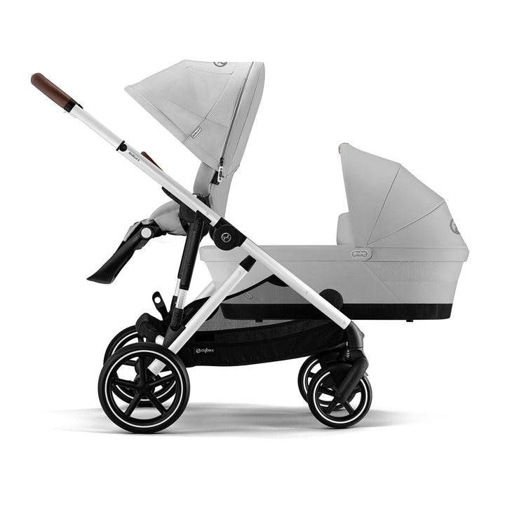 CYBEX Gazelle S Double Pushchair - Lava Grey-Strollers-Lava Grey-Without Carrycot | Natural Baby Shower