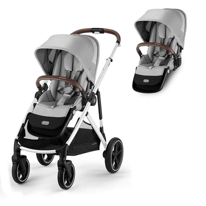 CYBEX Gazelle S Twin Pushchair - Lava Grey-Strollers-Lava Grey-Without Carrycot | Natural Baby Shower