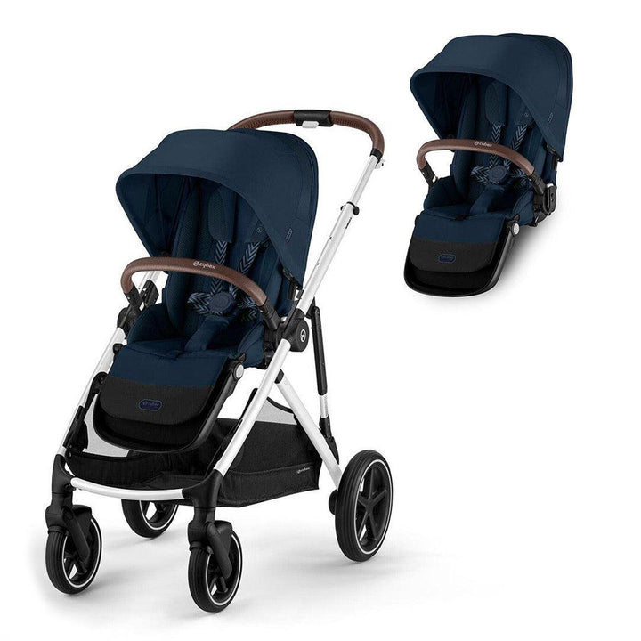 CYBEX Gazelle S Twin Pushchair - Ocean Blue-Strollers-Ocean Blue-Without Carrycot | Natural Baby Shower
