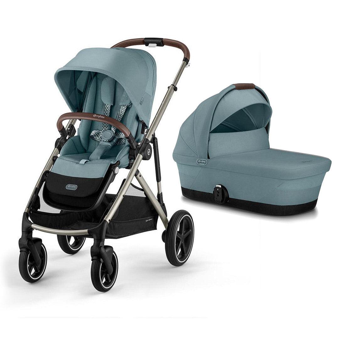CYBEX Gazelle S Double Pushchair - Sky Blue-Strollers-Sky Blue-With Carrycot | Natural Baby Shower