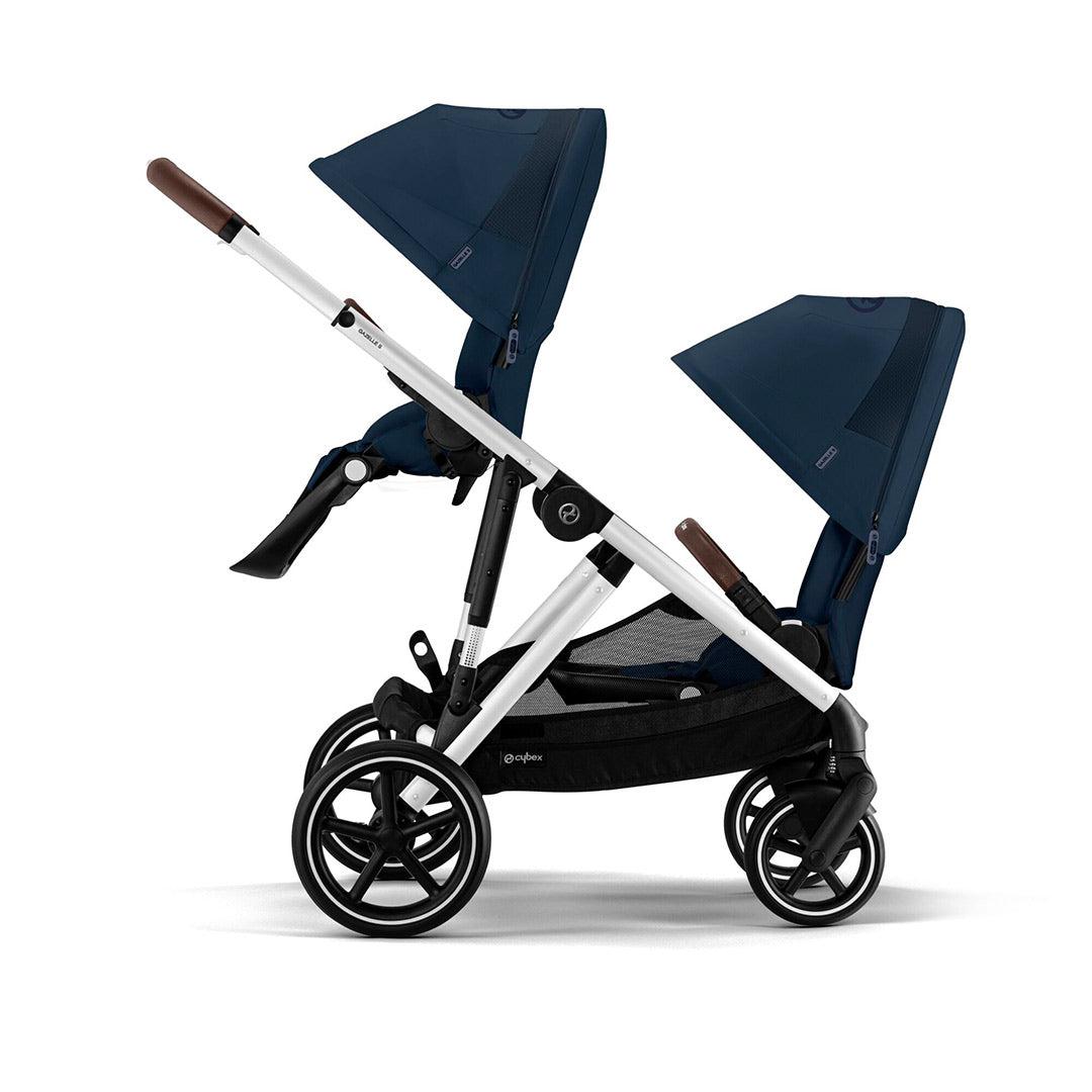 CYBEX Gazelle S Twin Pushchair - Ocean Blue-Strollers-Ocean Blue-Without Carrycot | Natural Baby Shower