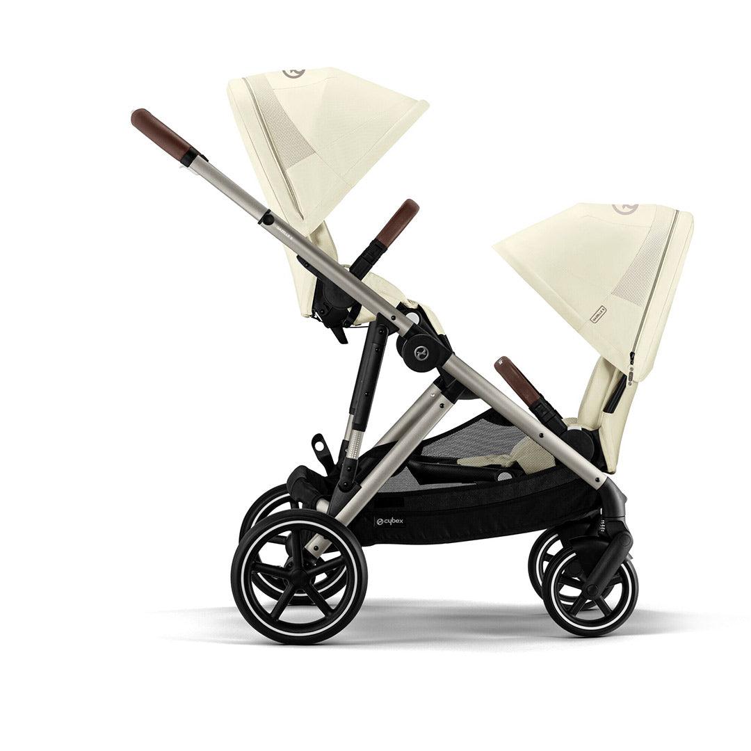 CYBEX Gazelle S Twin Pushchair - Seashell Beige-Strollers-Seashell Beige-Without Carrycot | Natural Baby Shower