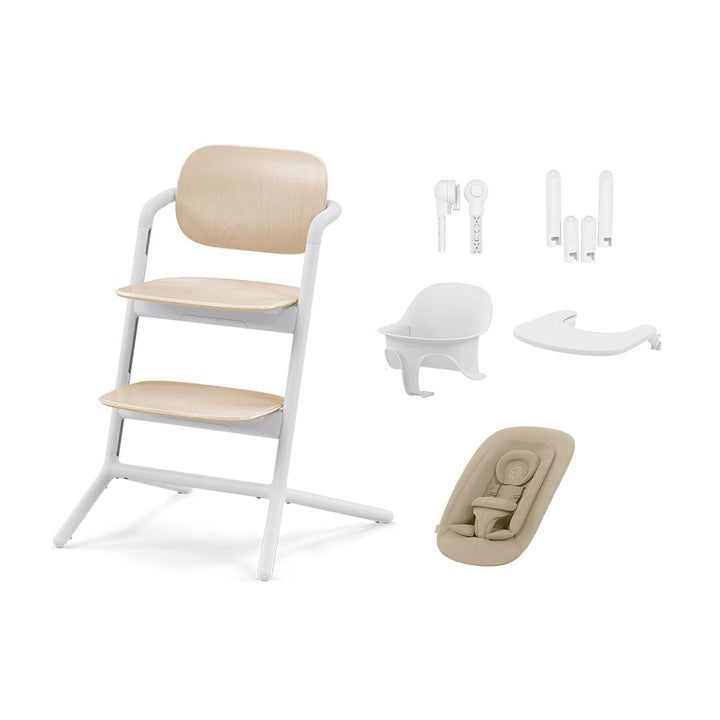 CYBEX LEMO 4-in-1 Highchair Set - Sand White-Highchairs- | Natural Baby Shower