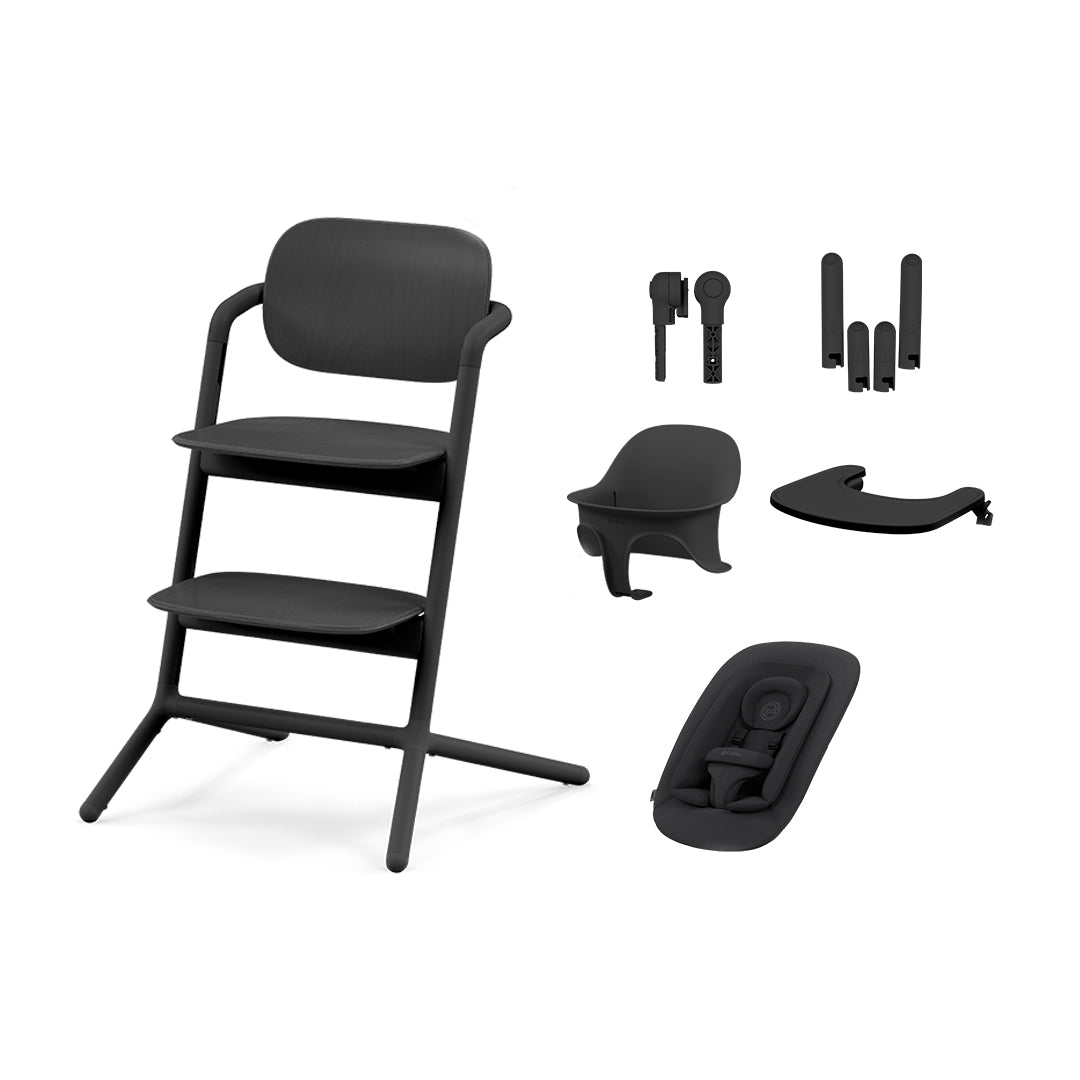 CYBEX LEMO 4-in-1 Highchair Set - Stunning Black-Highchairs- | Natural Baby Shower