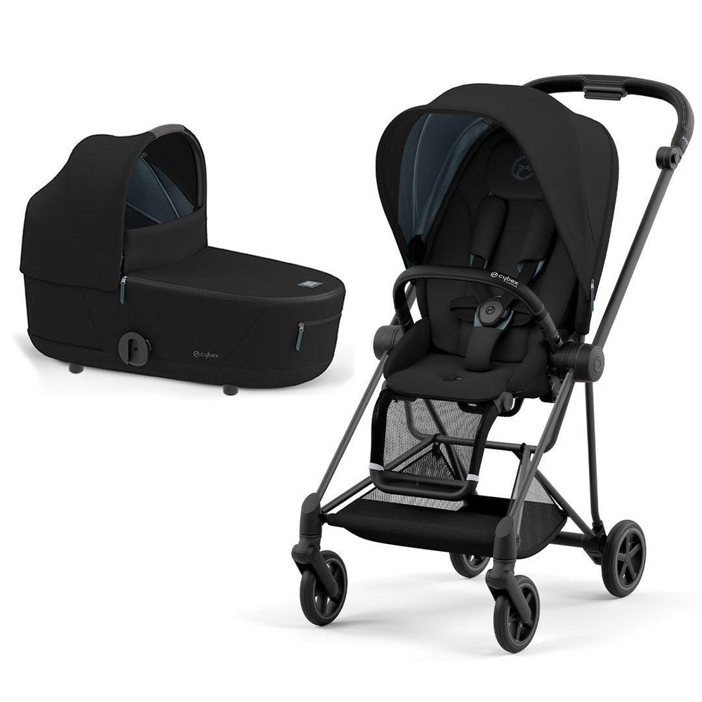 CYBEX Mios Pushchair - Conscious Collection - Onyx Black (2022)-Stroller Bundles-Matt Black-Lux | Natural Baby Shower