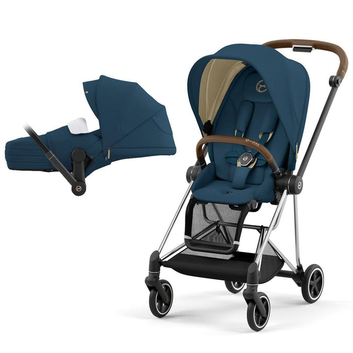 CYBEX Mios Pushchair - Mountain Blue (2022)-Strollers-Chrome Brown-Lite | Natural Baby Shower