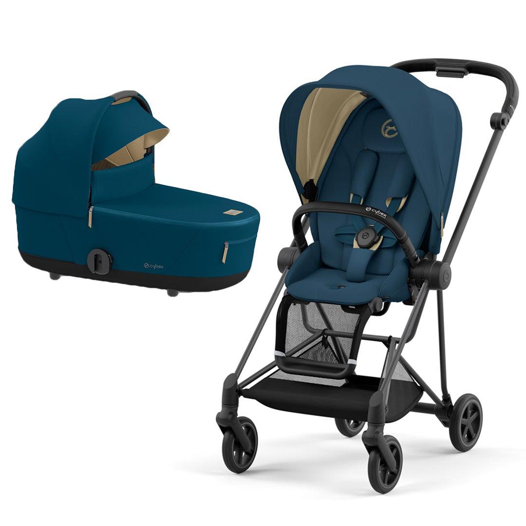 CYBEX Mios Pushchair - Mountain Blue (2022)-Strollers-Matt Black-Lux | Natural Baby Shower