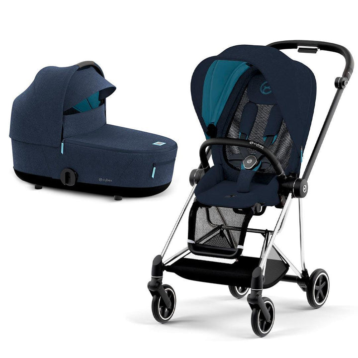 CYBEX Mios Pushchair Plus - Midnight Blue (2022)-Strollers-Chrome Black-Lux | Natural Baby Shower