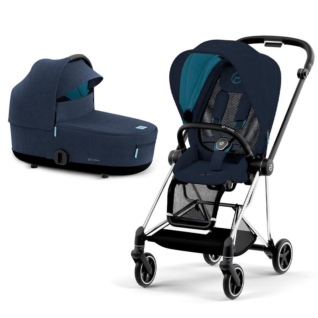 CYBEX Mios Pushchair Plus - Midnight Blue (2022)-Strollers-Chrome Black-Lux | Natural Baby Shower