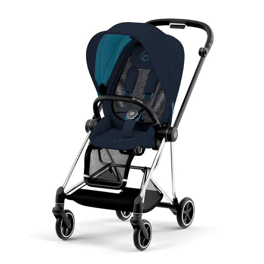CYBEX Mios Pushchair Plus - Midnight Blue (2022)-Strollers-Chrome Black-None | Natural Baby Shower