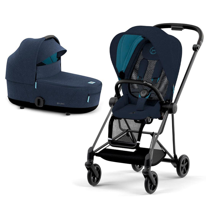 CYBEX Mios Pushchair Plus - Midnight Blue (2022)-Strollers-Matt Black-Lux | Natural Baby Shower
