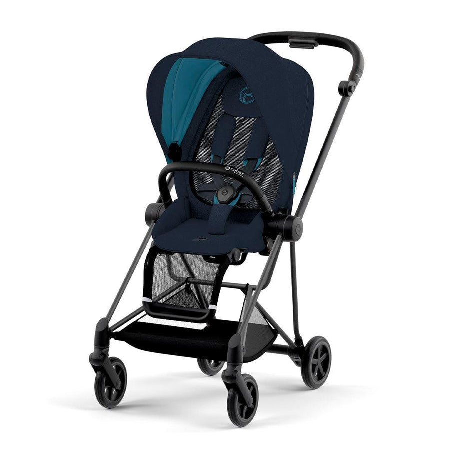 CYBEX Mios Pushchair Plus - Midnight Blue (2022)-Strollers-Matt Black-None | Natural Baby Shower