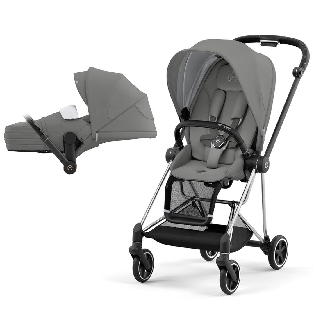 CYBEX Mios Pushchair - Soho Grey (2022)-Strollers-Chrome Black-Lite | Natural Baby Shower