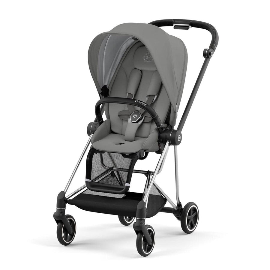 CYBEX Mios Pushchair - Soho Grey (2022)-Strollers-Chrome Black-None | Natural Baby Shower
