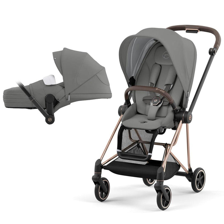 CYBEX Mios Pushchair - Soho Grey (2022)-Strollers-Rose Gold-Lite | Natural Baby Shower