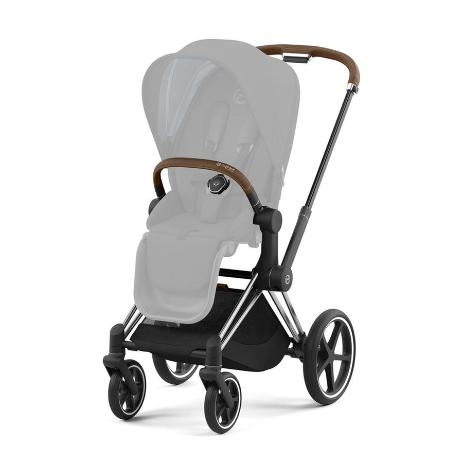 CYBEX Priam Frame + Seat Hardpart - Chrome Brown (2022)-Stroller Frames- | Natural Baby Shower