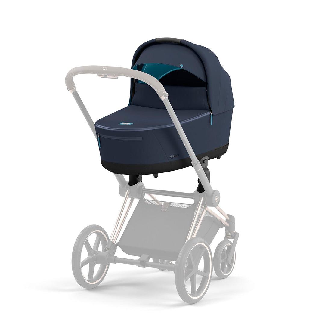CYBEX Priam Lux Carrycot - Nautical Blue (2022)-Carrycots- | Natural Baby Shower