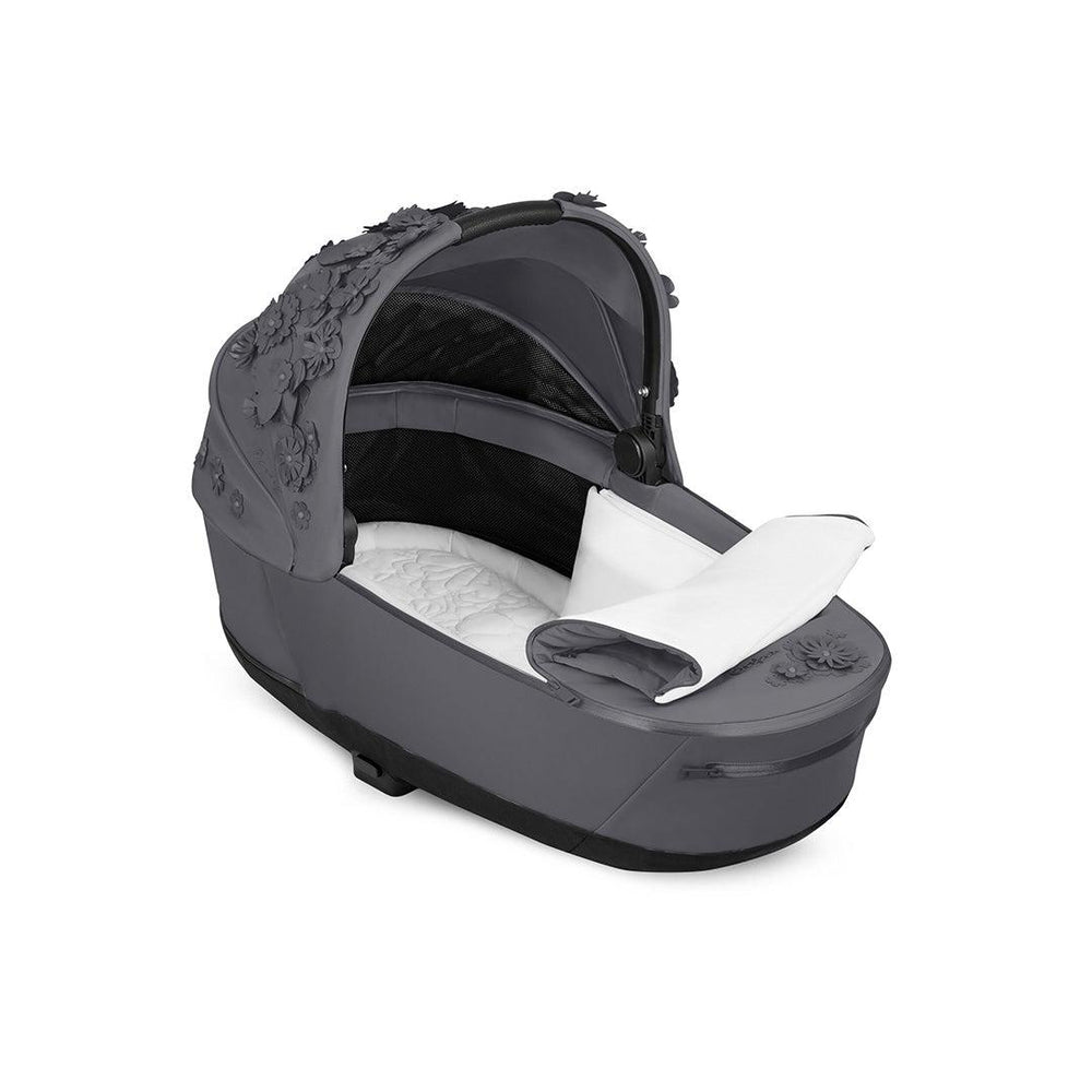 CYBEX Priam Lux Carrycot - Simply Flowers - Dream Grey (2022)-Carrycots- | Natural Baby Shower
