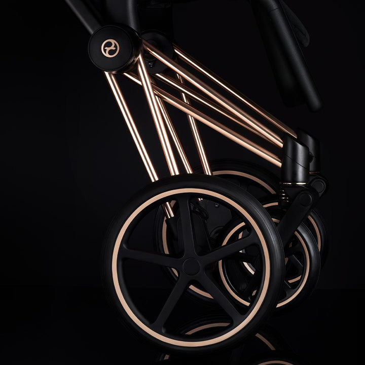 CYBEX Priam Pushchair - Deep Black (2022)-Strollers-Chrome Black-None | Natural Baby Shower