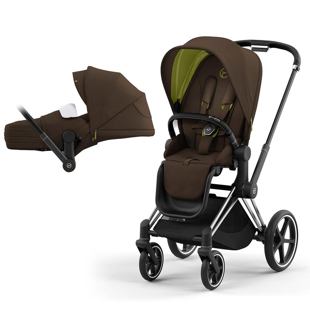 CYBEX Priam Pushchair - Khaki Green (2022)-Strollers-Chrome Black-Lite | Natural Baby Shower