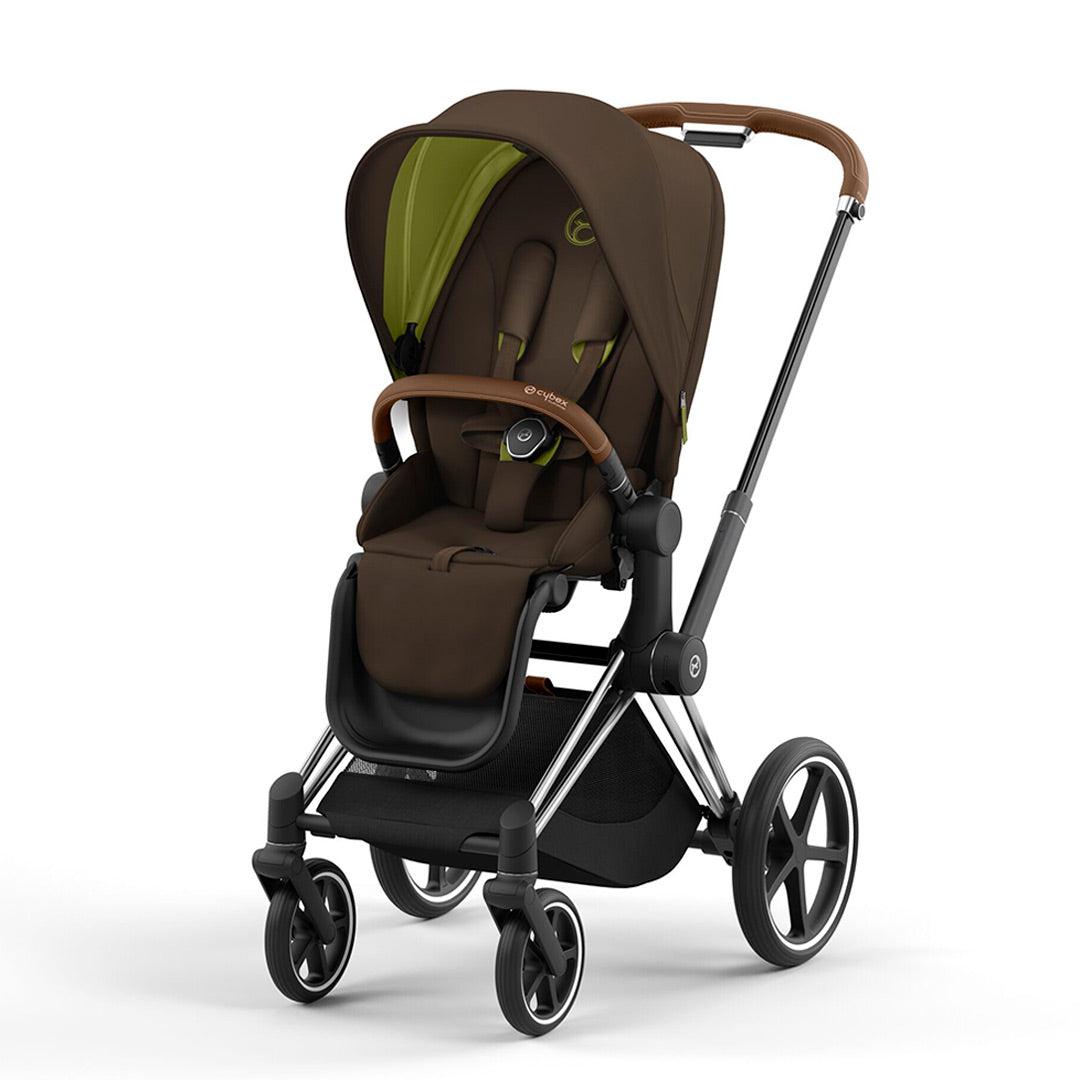 CYBEX Priam Pushchair - Khaki Green (2022)-Strollers-Chrome Brown-None | Natural Baby Shower