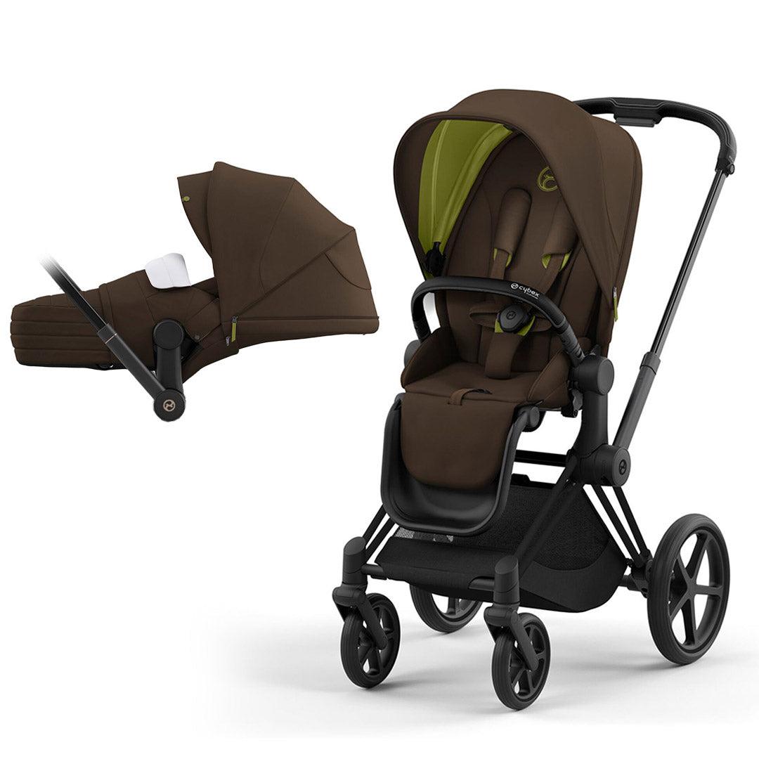CYBEX Priam Pushchair - Khaki Green (2022)-Strollers-Matt Black-Lite | Natural Baby Shower