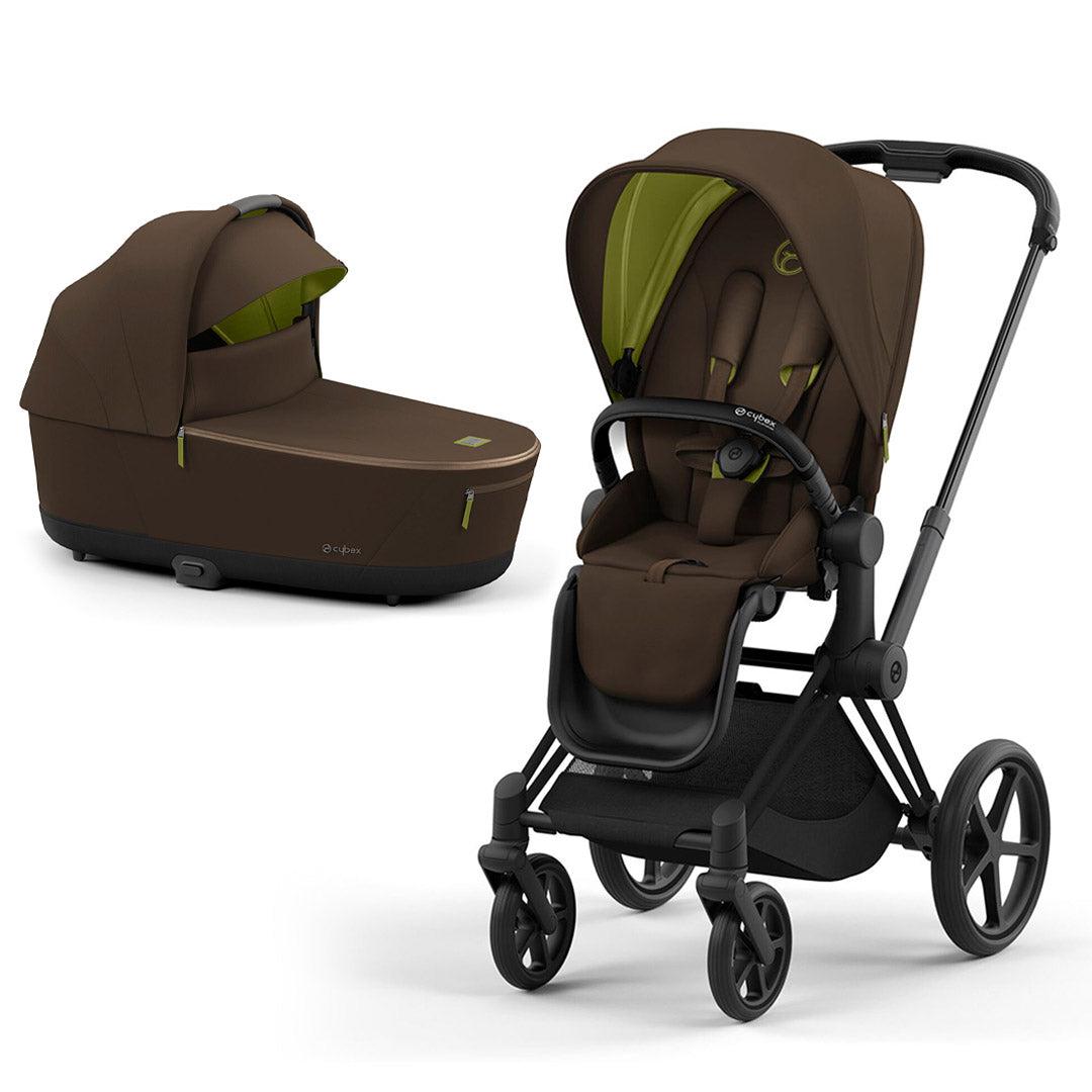 CYBEX Priam Pushchair - Khaki Green (2022)-Strollers-Matt Black-Lux | Natural Baby Shower
