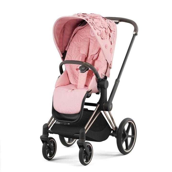 CYBEX Priam Pushchair - Simply Flowers - Pale Blush (2022)-Strollers-Rose Gold-None | Natural Baby Shower