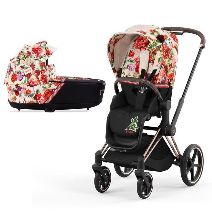 CYBEX Priam Pushchair - Spring Blossom - Light (2022)-Strollers-Rose Gold-Lux | Natural Baby Shower