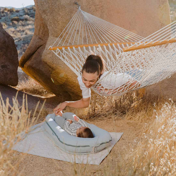 DockATot Deluxe+ Dock - Marine Chambray-Baby Nests-Marine Chambray- | Natural Baby Shower