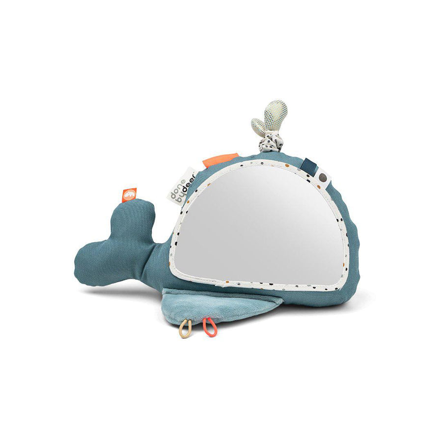 Done by Deer Activity Floor Mirror - Wally - Blue-Baby Mirrors-Blue- | Natural Baby Shower