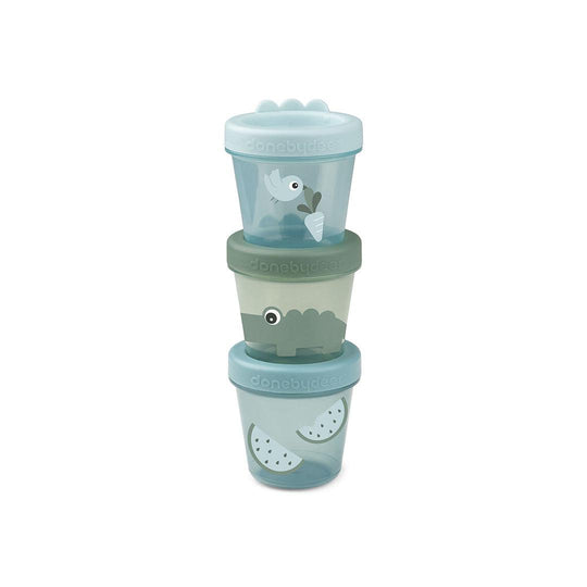 Done by Deer Baby Food Container - 3 Pack - Green - Pack Croco-Food Storage-Green- | Natural Baby Shower