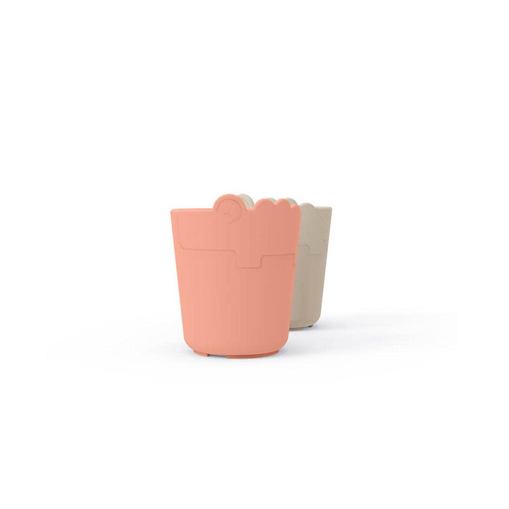 Done by Deer Kiddish Mini Mug - 2 Pack - Sand/Coral - Croco-Cups-Sand/Coral- | Natural Baby Shower