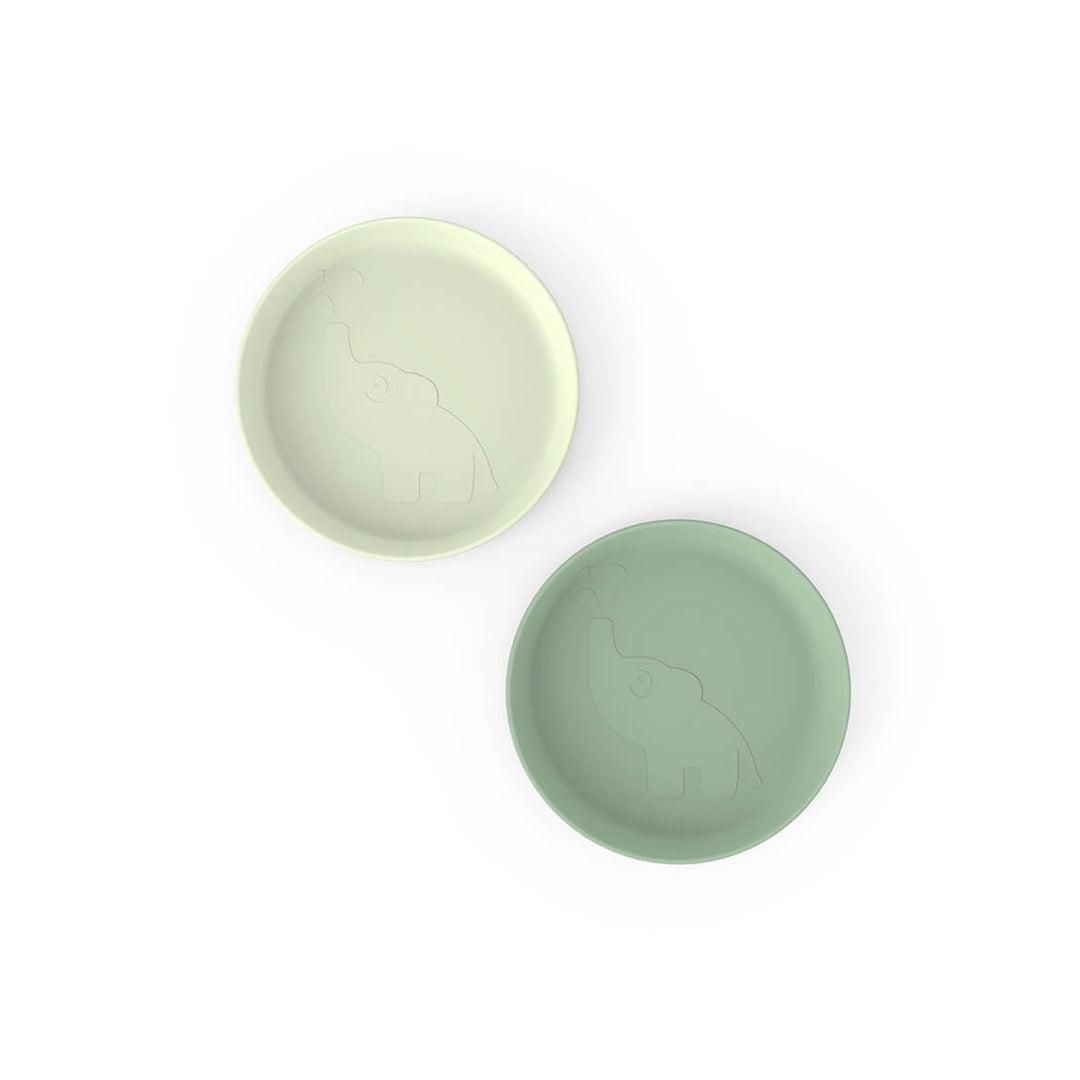 Done by Deer Kiddish Plate - 2 Pack - Green - Elphee-Plates-Green- | Natural Baby Shower