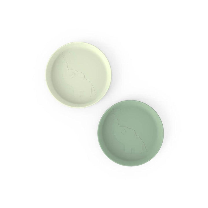 Done by Deer Kiddish Plate - 2 Pack - Green - Elphee-Plates-Green- | Natural Baby Shower