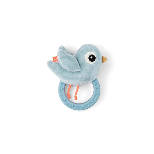 Done by Deer Sensory Rattle With Teether - Blue - Birdee-Rattles-Blue- | Natural Baby Shower