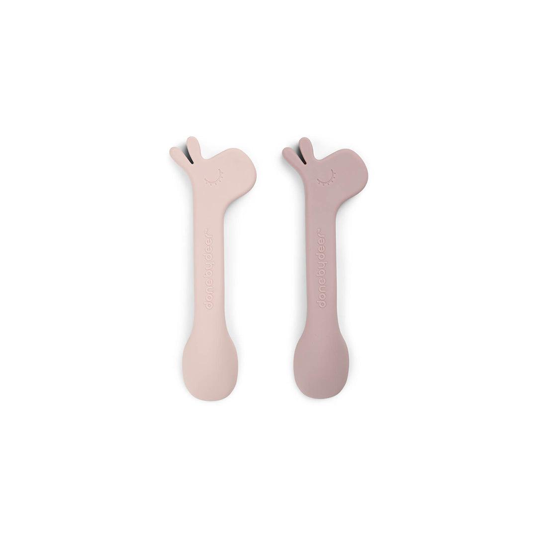 Done by Deer Silicone Spoon - 2 Pack - Powder - Lalee-Cutlery-Powder- | Natural Baby Shower