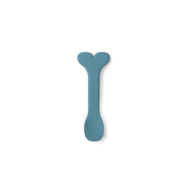 Done by Deer Silicone Stick & Stay Bowl + Baby Spoon - Blue - Wally-Bowls-Blue- | Natural Baby Shower