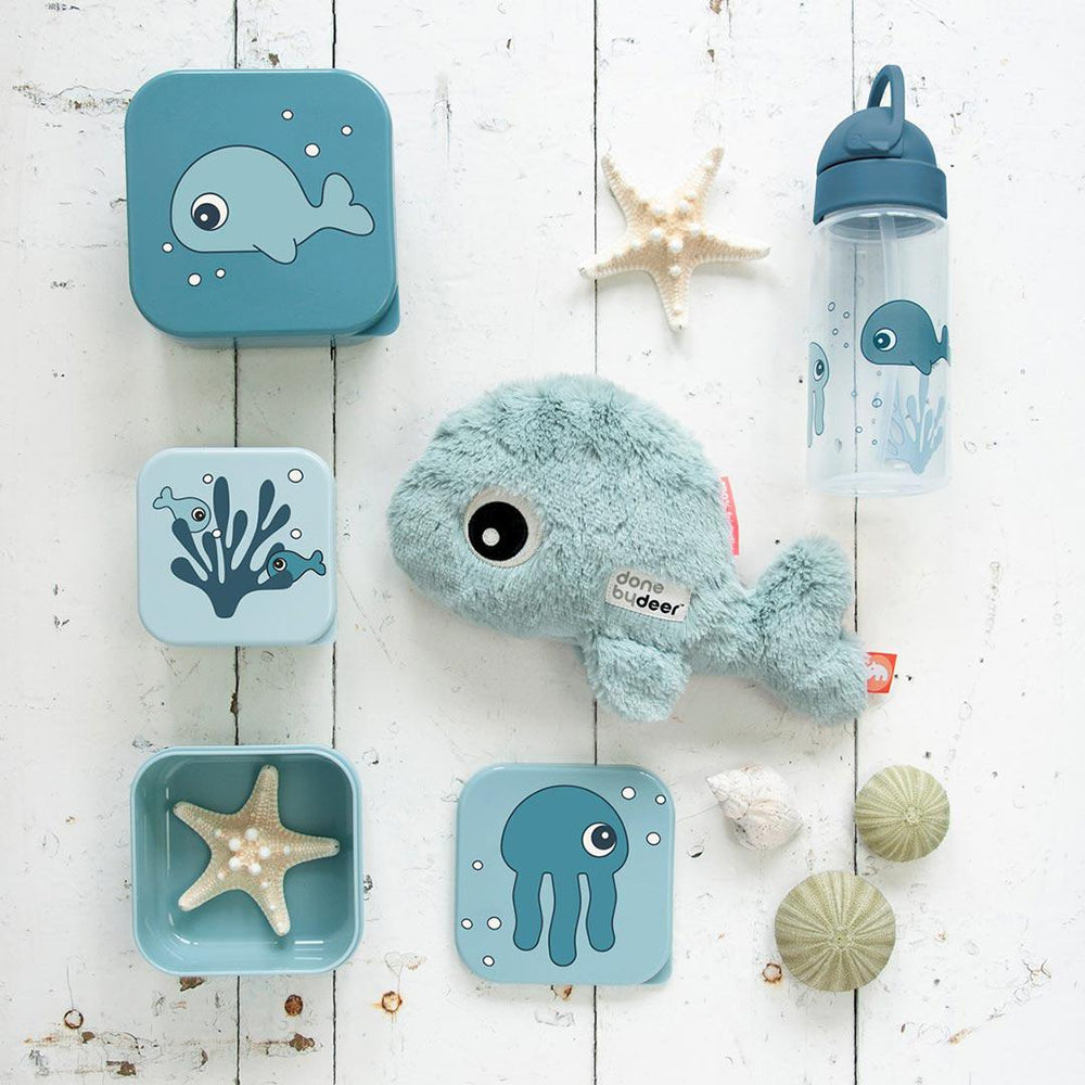 Done by Deer Straw Bottle - Sea Friends - Blue-Drinking Bottles- | Natural Baby Shower