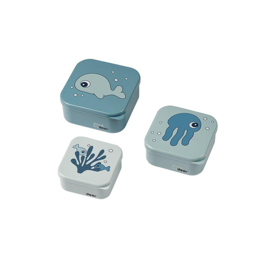 Done by Deer Snack Box Set - Sea Friends - Blue - 3 Pack-Snack Boxes- | Natural Baby Shower