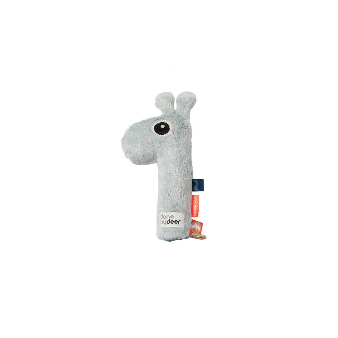 Done by Deer Squeaker Rattle - Raffi - Blue-Rattles- | Natural Baby Shower