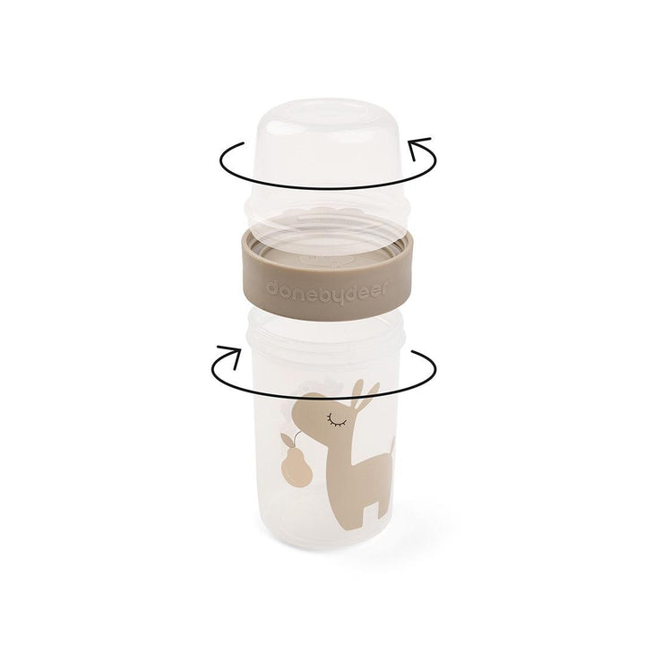 Done by Deer To Go 2-Way Snack Container - Sand - Lalee-Food Storage-Sand- | Natural Baby Shower